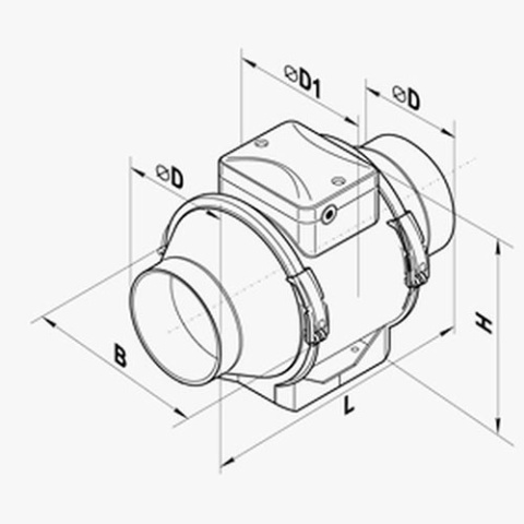 Wentylator kanałowy 160 mm Vents TT tworzywo sztuczne białe 550m3/h Wentylator kanałowy 160 mm Vents TT tworzywo sztuczne białe 550m3/h