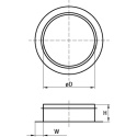 Sztucer cylindryczny prosty fi 80 mm